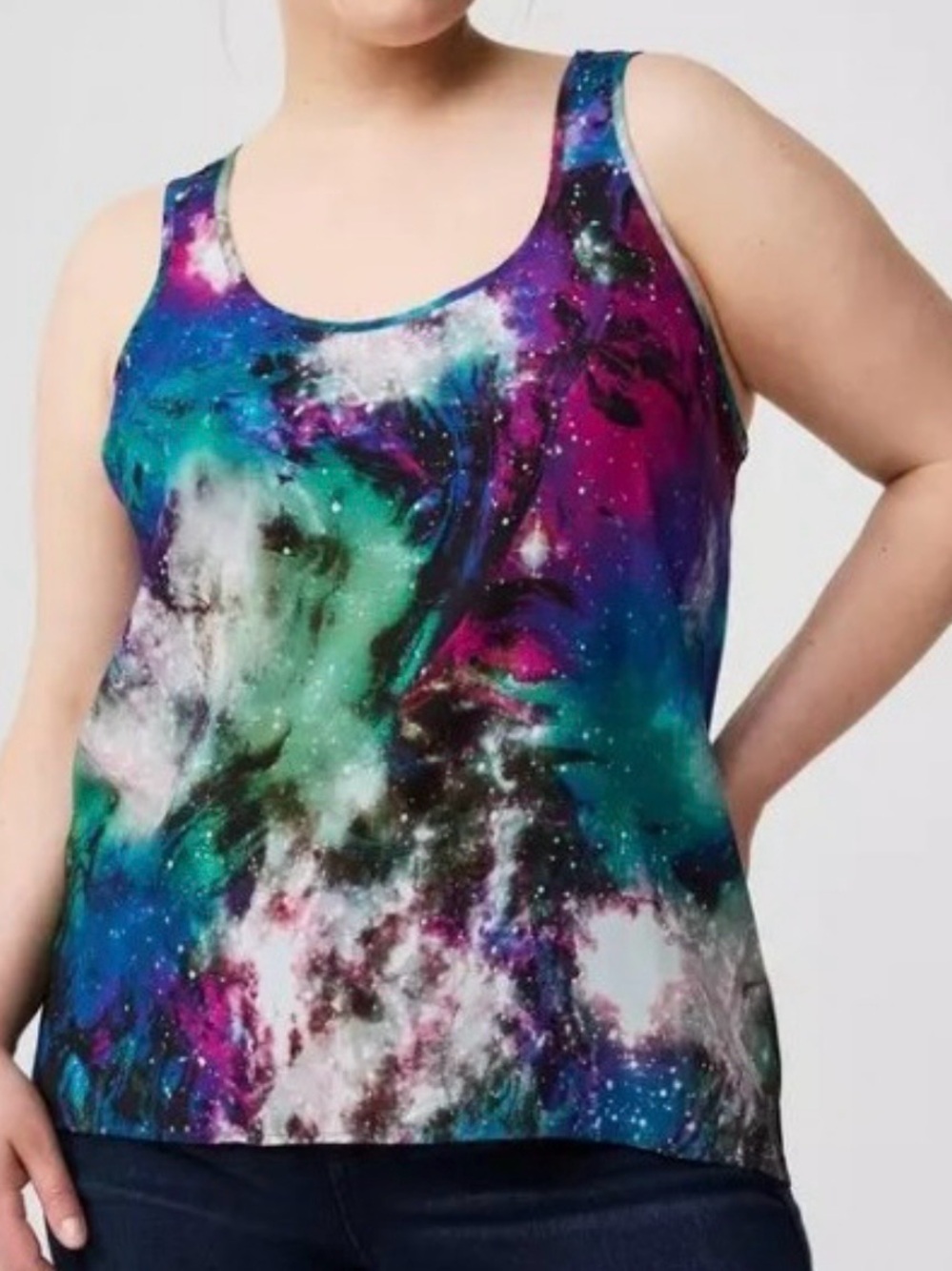 torrid Multicolor Galaxy Print High-LowTank Top New with Tags 4X/4XL/26